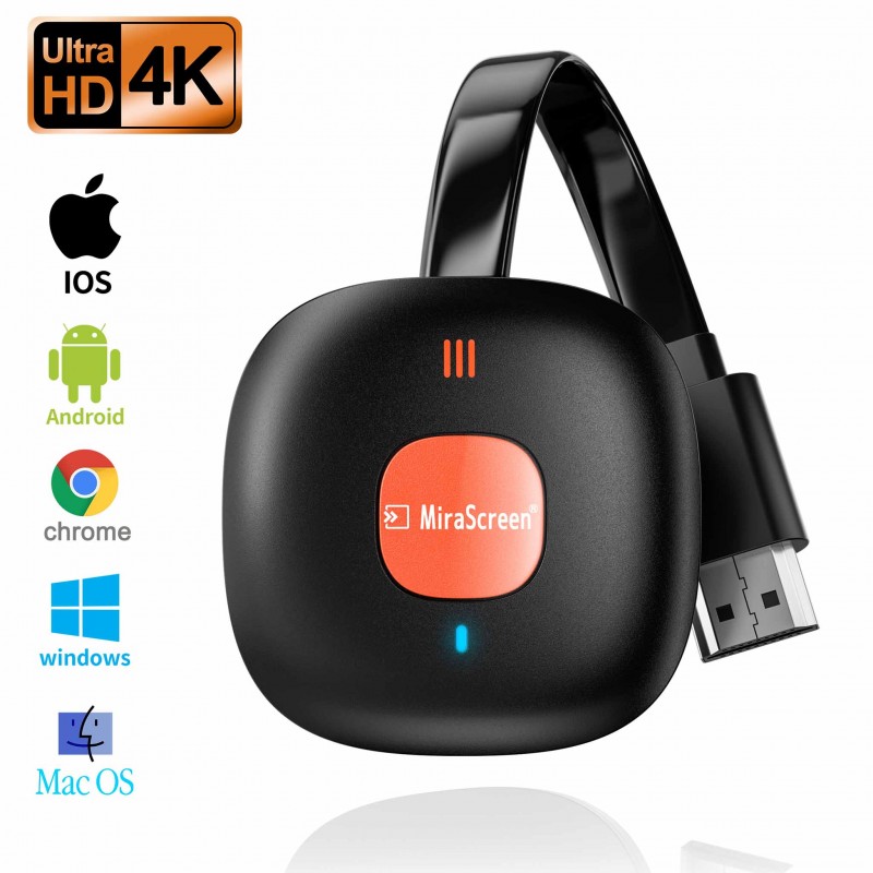 DLNA Streaming Devices for TV.,4K WiFi Streaming Video Receiver for iPhone/iPad/iOS/Android/PC/MacOS to TV/Projector/Monitor Airplay. Support Miracast Wireless HDMI Display Dongle Adapter 